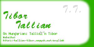 tibor tallian business card